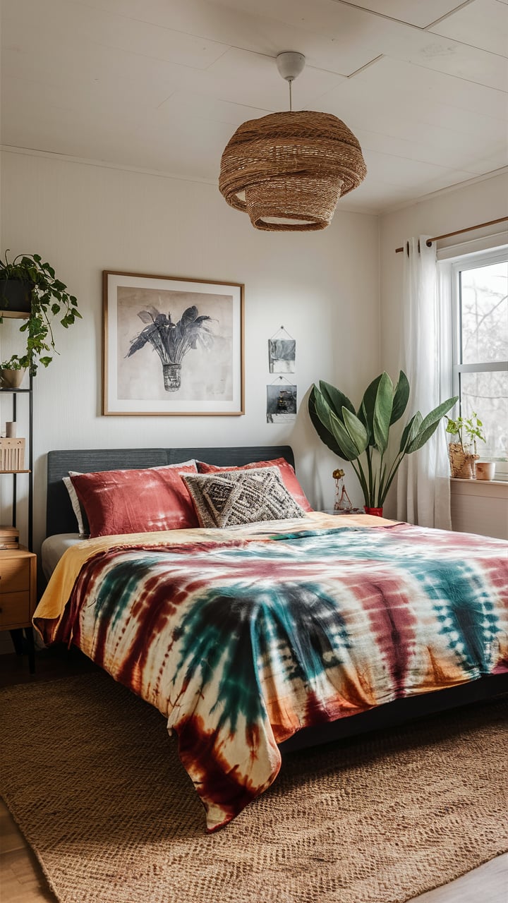 Tie-Dye Bedspreads boho design