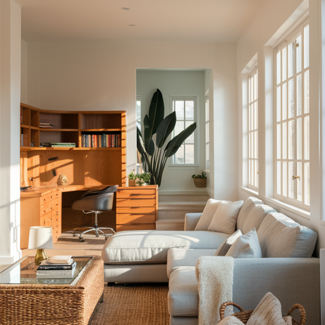 Combined Living Room Office Ideas