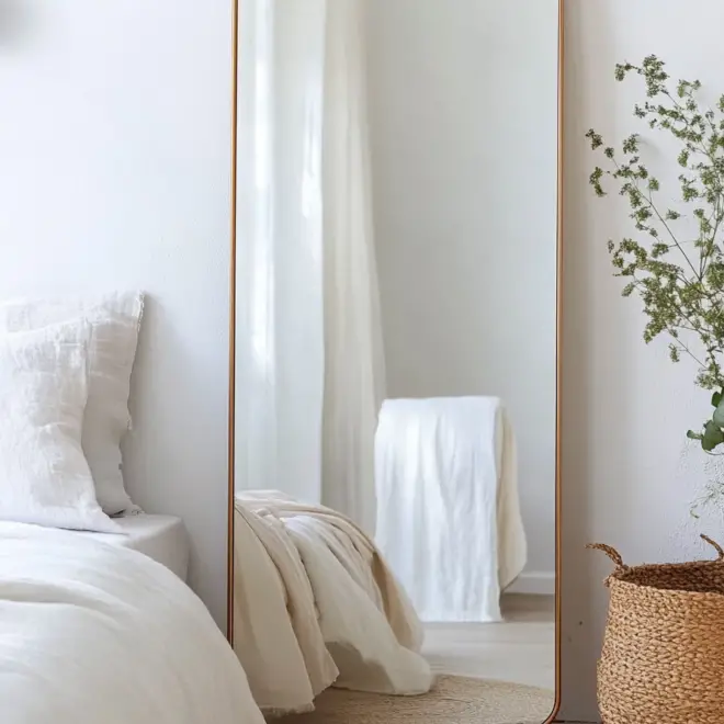25 Bedroom Floor Mirror Ideas to Enhance Your Space