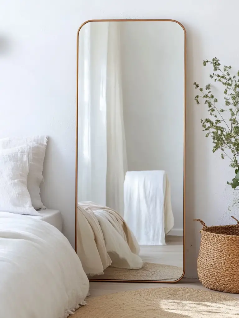 25 Bedroom Floor Mirror Ideas to Enhance Your Space