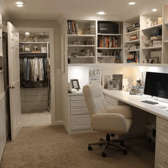 20 Smart Closet Office Ideas for Stylish Small-Space Workspaces
