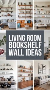 15 Living Room Bookshelf Wall Ideas