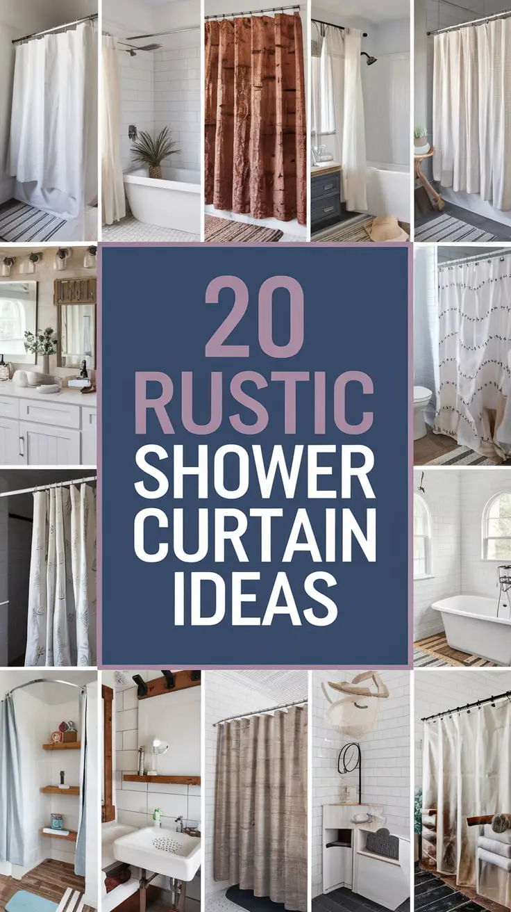 20 Rustic Shower Curtain Ideas