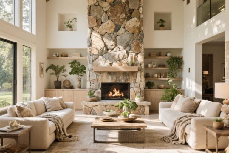 10 Living Room Stone Fireplace Ideas That Look Designer, Not Dated