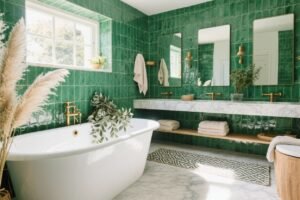 12 Green Bathroom Ideas That’ll Turn Your Space Into a Fresh Retreat
