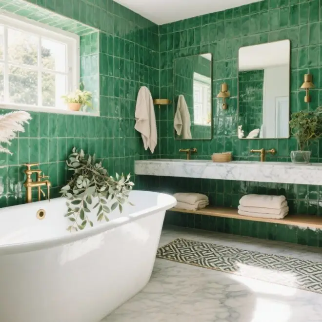 12 Green Bathroom Ideas That’ll Turn Your Space Into a Fresh Retreat