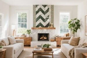 14 Fireplace Tile Ideas That Instantly Upgrade Your Living Room
