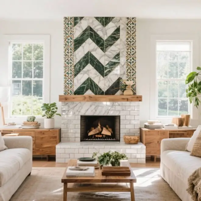 14 Fireplace Tile Ideas That Instantly Upgrade Your Living Room
