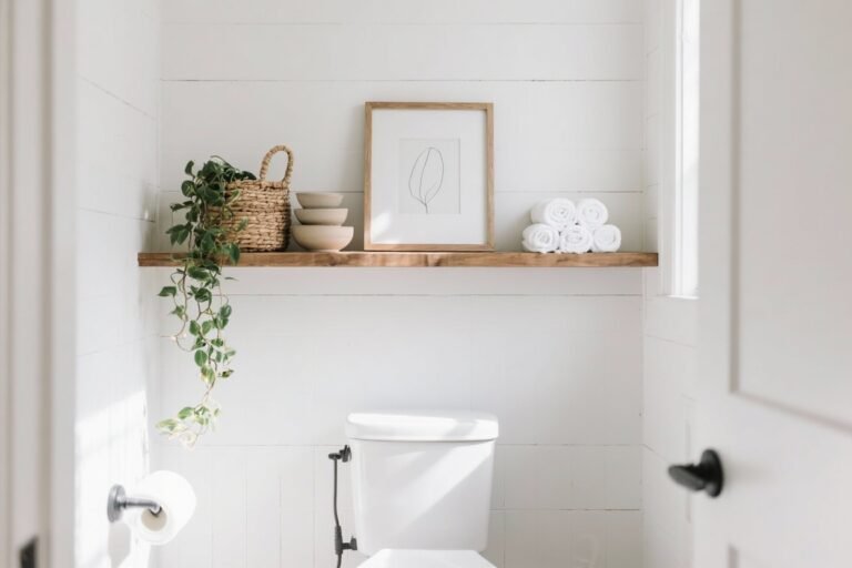 14 Shelf Decor Ideas for Over the Toilet That Look Effortlessly Chic