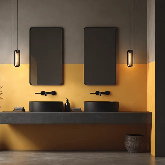 18 Two-Tone Wall Paint Ideas For Bathrooms That Look Stunning