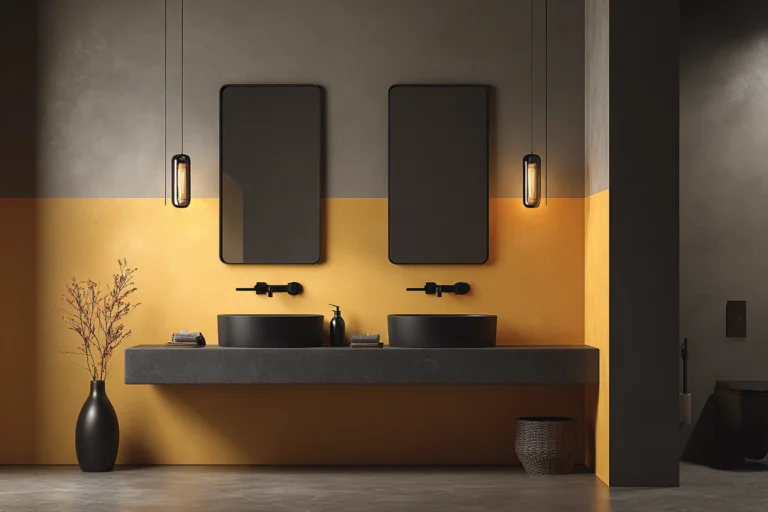 18 Two-Tone Wall Paint Ideas For Bathrooms That Look Stunning