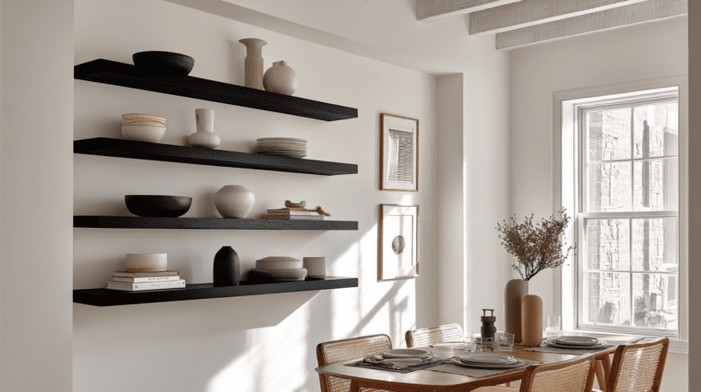 21 Clever Floating Shelves in Dining Room Ideas