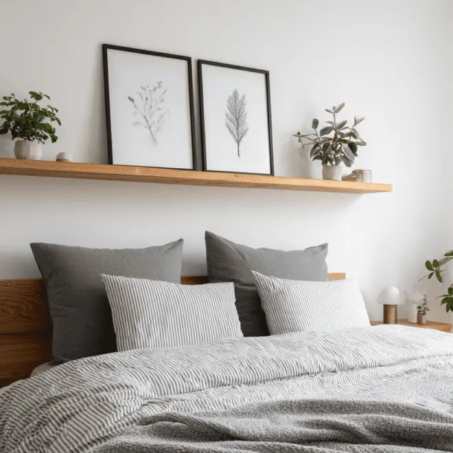 17 Floating Shelf Ideas Above Bed That Are Seriously Clever