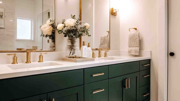 14 Stunning Bathroom Designs Featuring Green Vanities That Are Easy to Copy