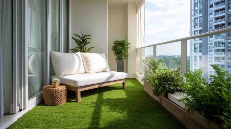 16 Artificial Grass Balcony Designs You Must Try