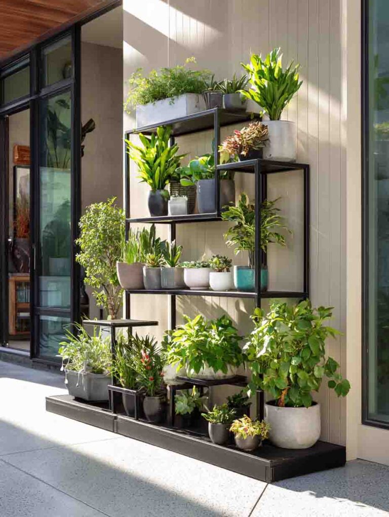 18 Seriously Clever Outdoor Plant Stand Ideas