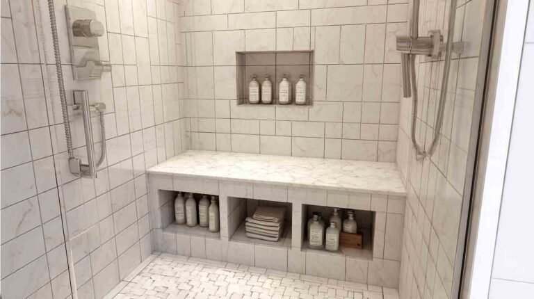 18 Stunning Shower With Bench Ideas That Make Your Bathroom Feel Like a Spa