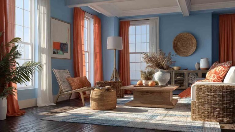 12 Jaw Dropping Orange and Blue Living Room Ideas You’ll Want to Copy