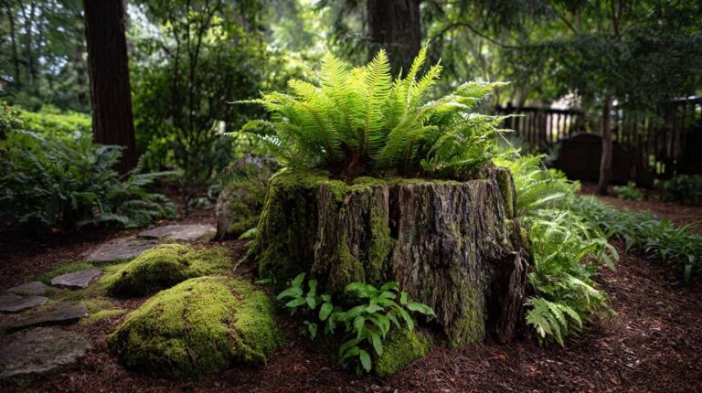 13 Tree Stump Planter Ideas to Upgrade Your Garden