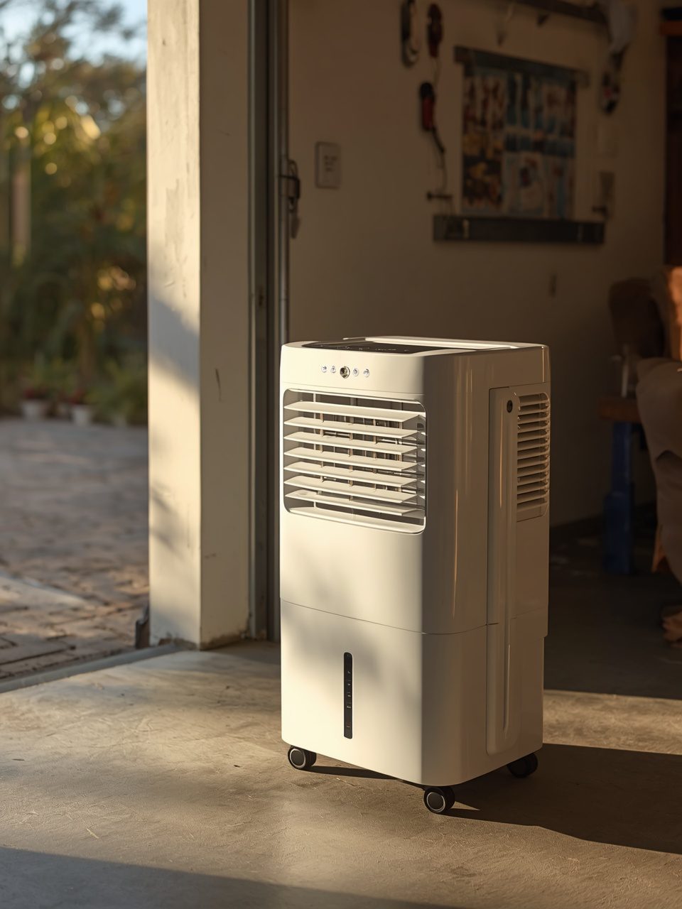7. Portable Evaporative Coolers - 10 Garage Cooling Ideas for Hot Climates Without Air Conditioning You Need Now