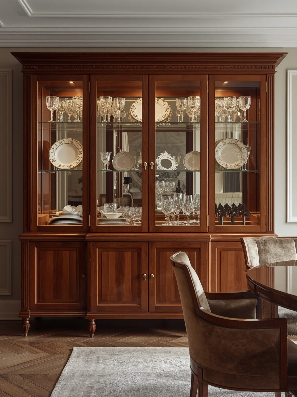 5. Glass-Front Display - 11 Dining Room Sideboard Ideas To Elevate Your Space