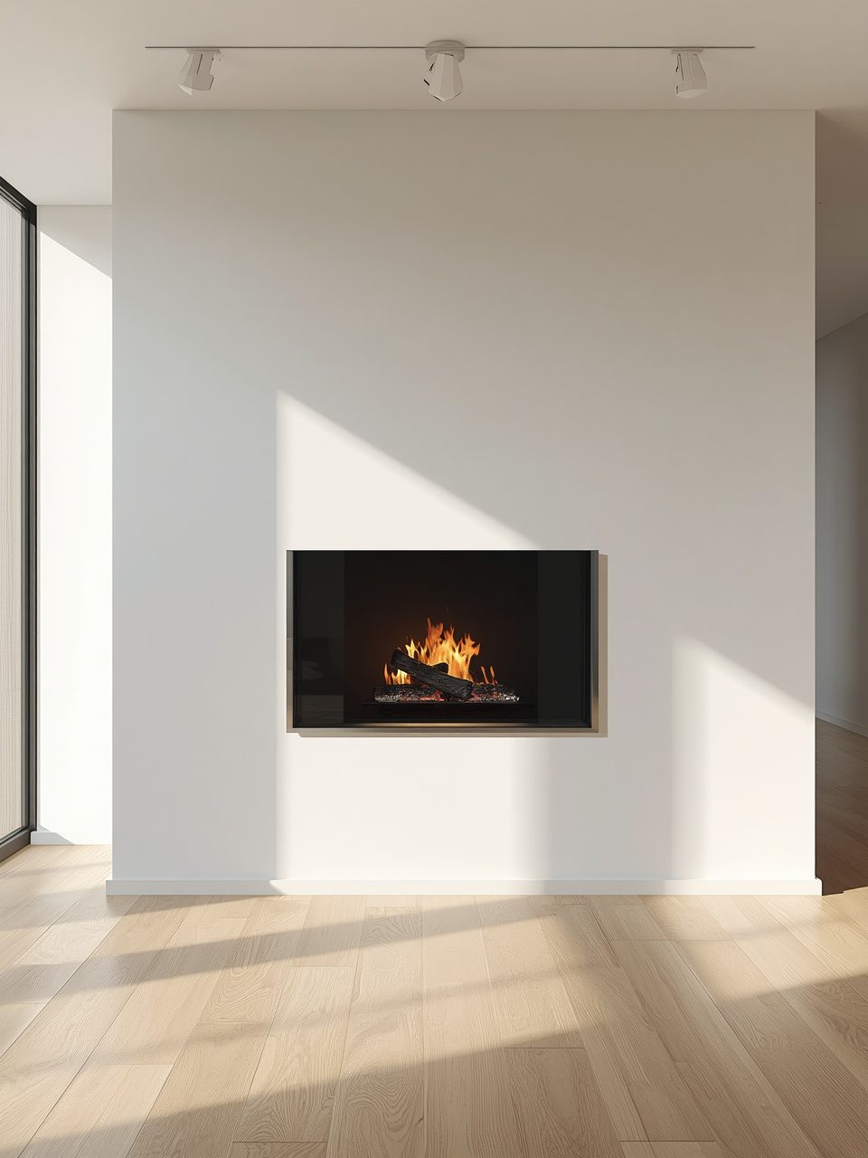 4. Sleek Glass Fireplaces - 12 Scandinavian Fireplace Ideas for Small Homes That Maximize Style and Space