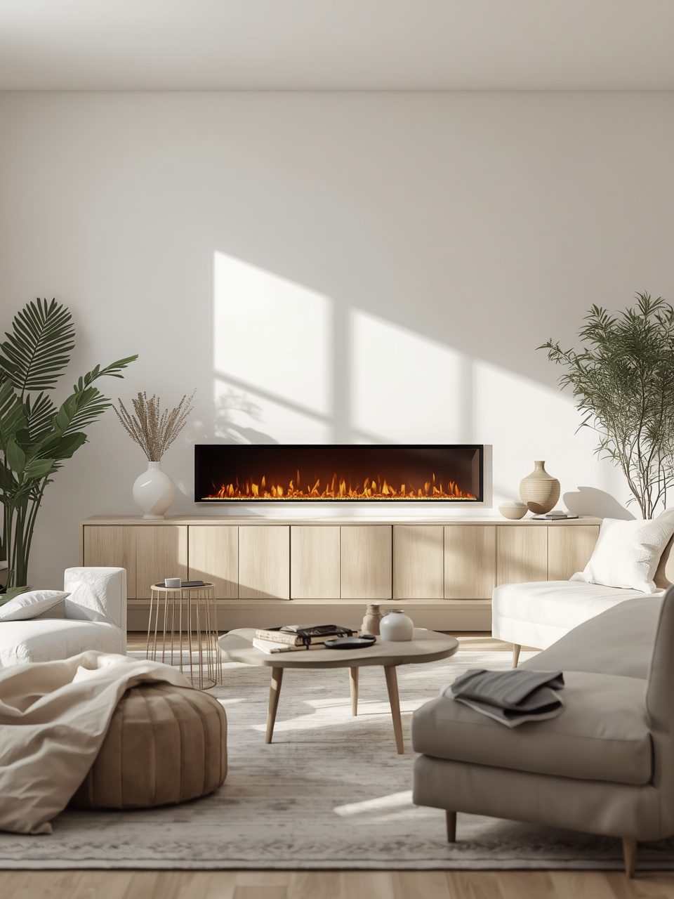 6. Compact Electric Fireplaces - 12 Scandinavian Fireplace Ideas for Small Homes That Maximize Style and Space