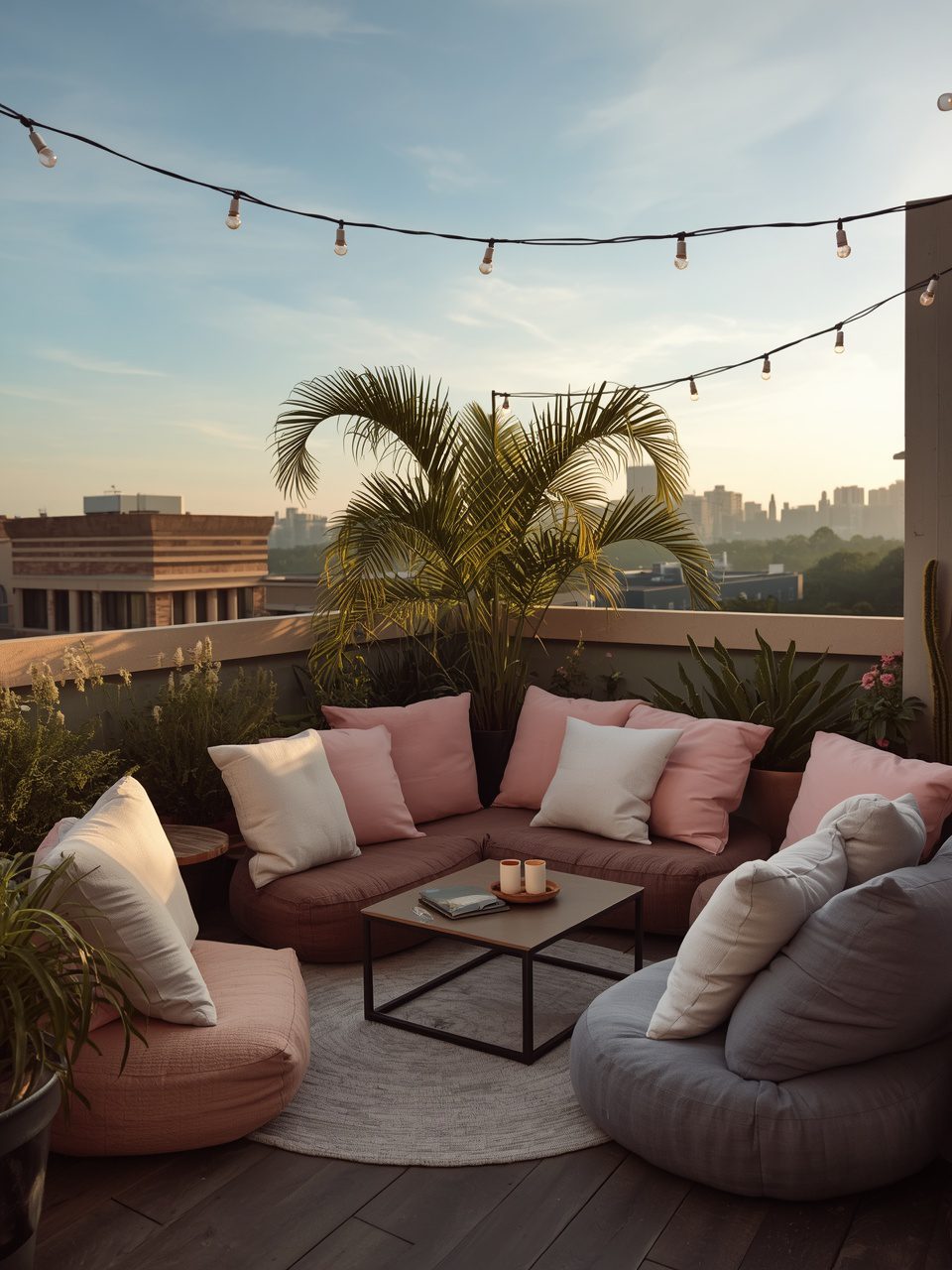 1. Cozy Seating Nook - 12 Stunning Rooftop Garden Ideas to Transform Your Space