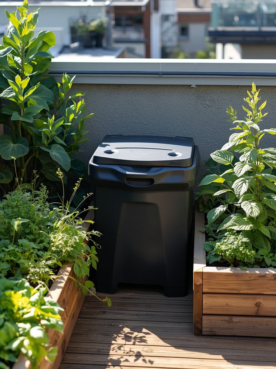 11. Eco-Friendly Compost Bin - 12 Stunning Rooftop Garden Ideas to Transform Your Space
