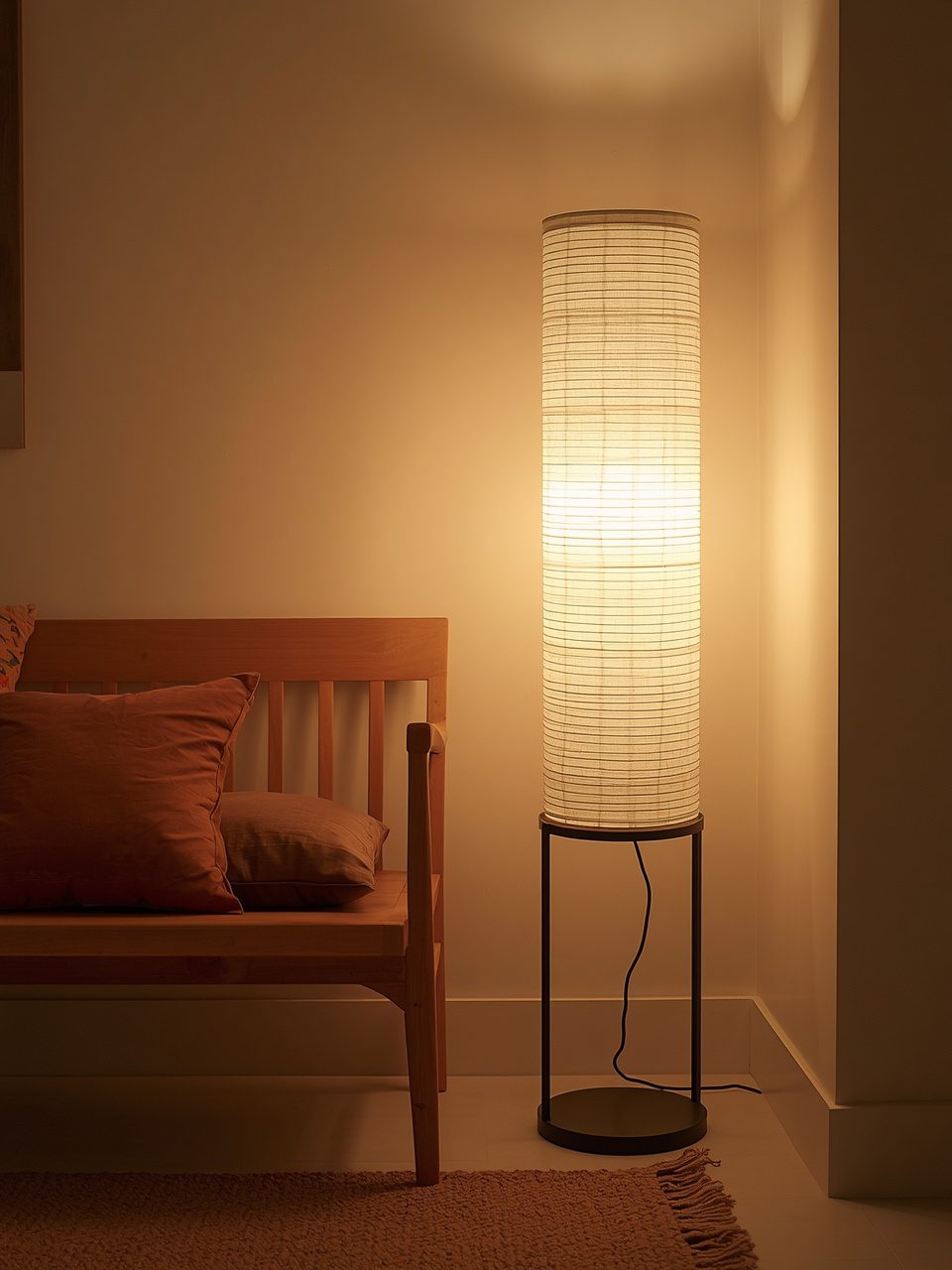 12. Paper Lantern Floor Lamp - 14 Living Room Floor Lamp Ideas to Brighten Up Your Space