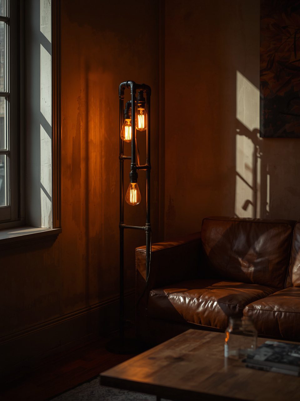 3. Industrial Pipe Floor Lamp - 14 Living Room Floor Lamp Ideas to Brighten Up Your Space