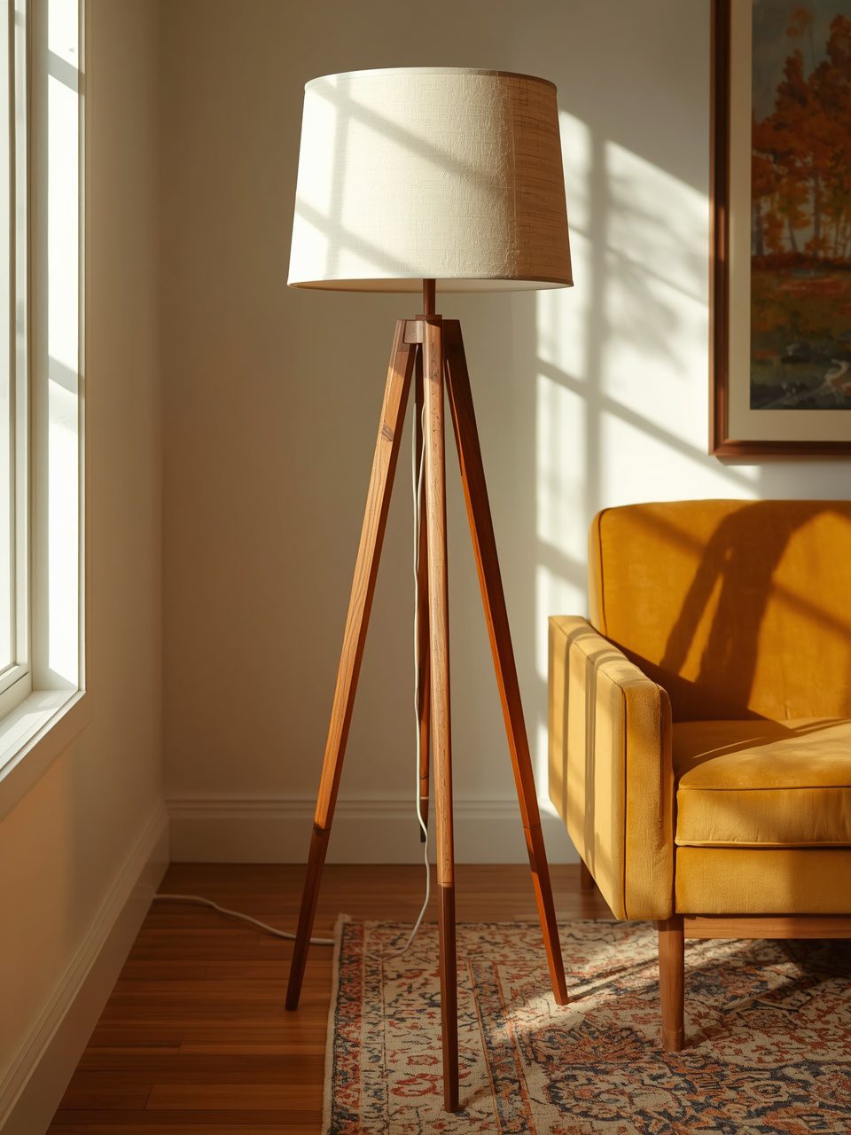 4. Classic Tripod Floor Lamp - 14 Living Room Floor Lamp Ideas to Brighten Up Your Space