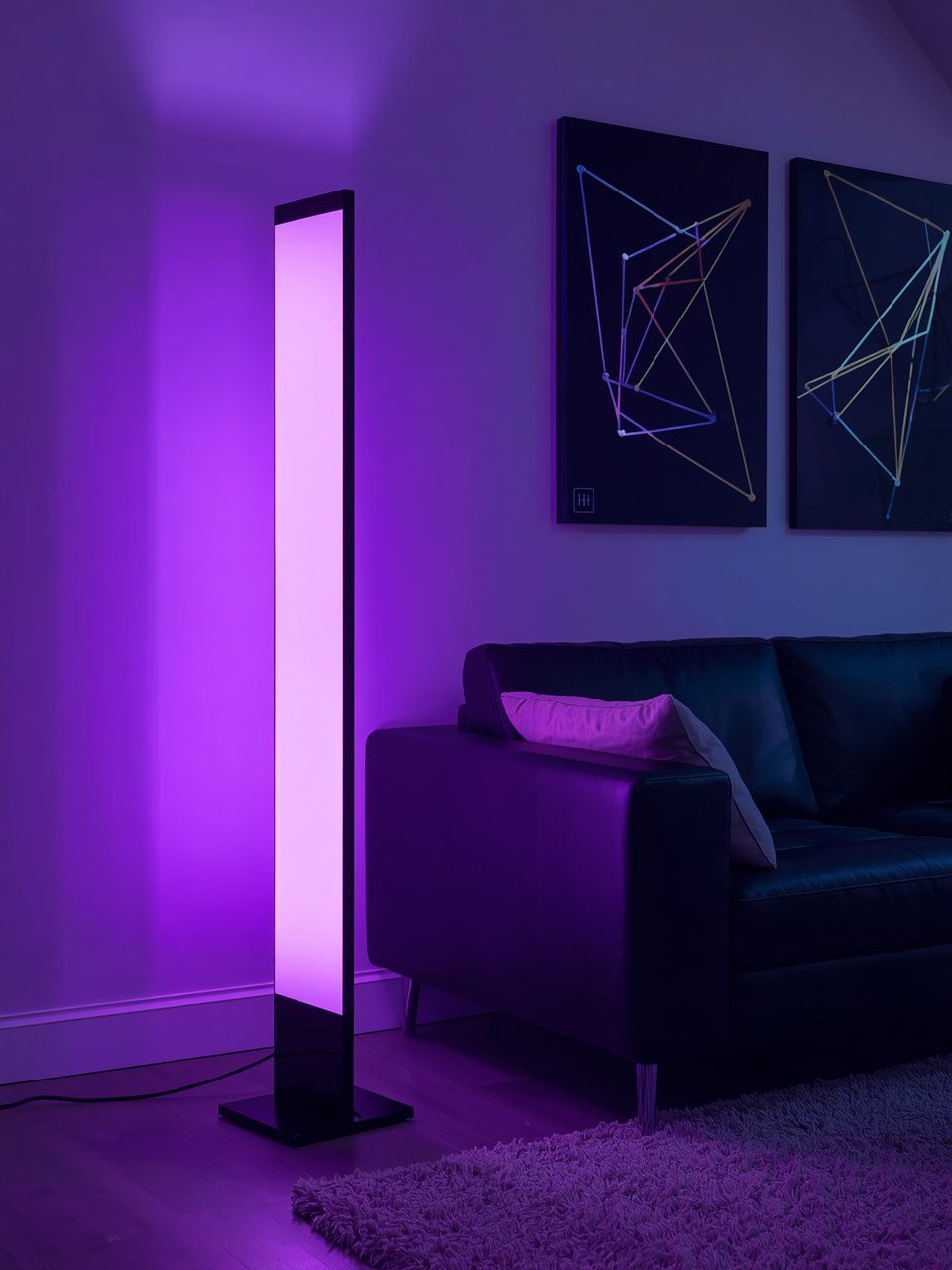 7. LED Color-Changing Lamp - 14 Living Room Floor Lamp Ideas to Brighten Up Your Space