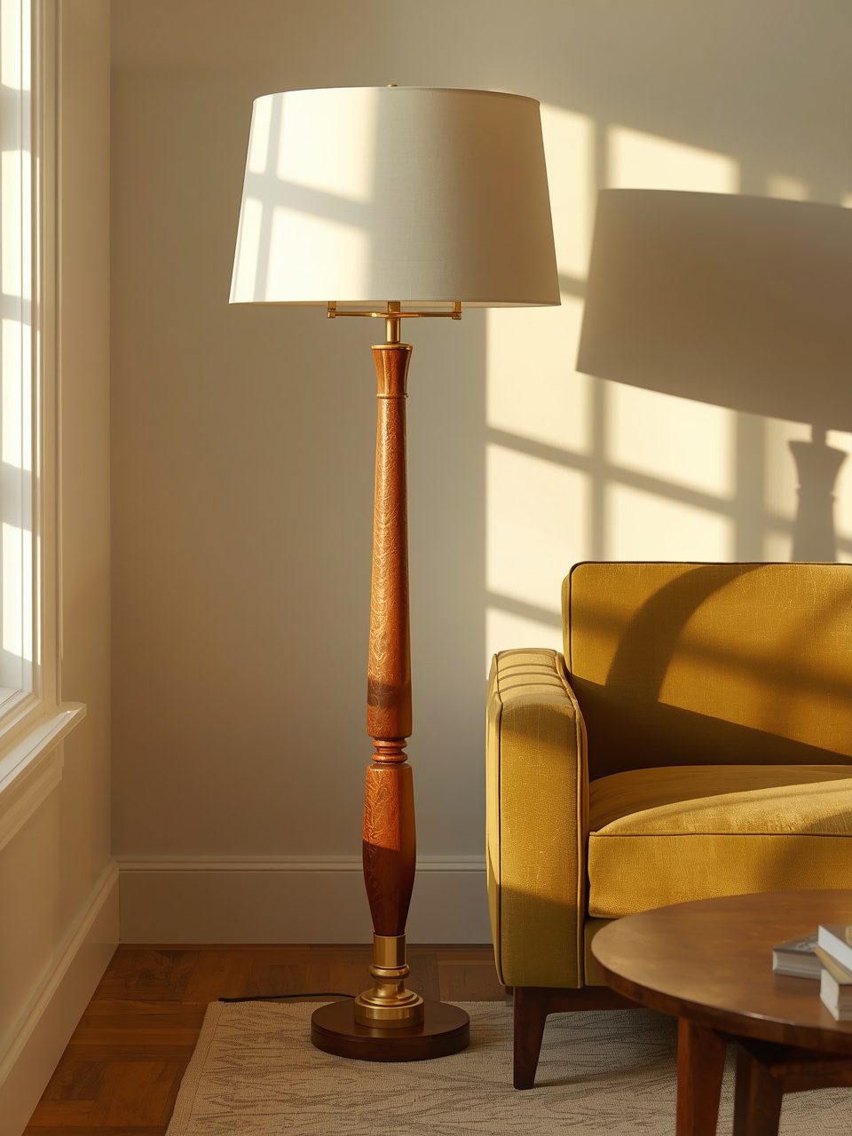 9. Mid-Century Modern Column Lamp - 14 Living Room Floor Lamp Ideas to Brighten Up Your Space
