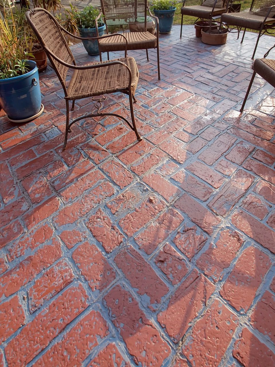 13. Brick Paint Makeover - 15 Budget-Friendly Patio Floor Ideas To Transform Your Outdoor Space
