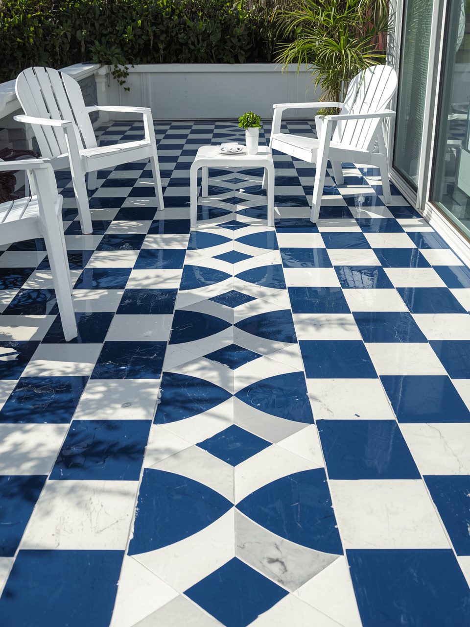 5. DIY Painted Patterns - 15 Budget-Friendly Patio Floor Ideas To Transform Your Outdoor Space