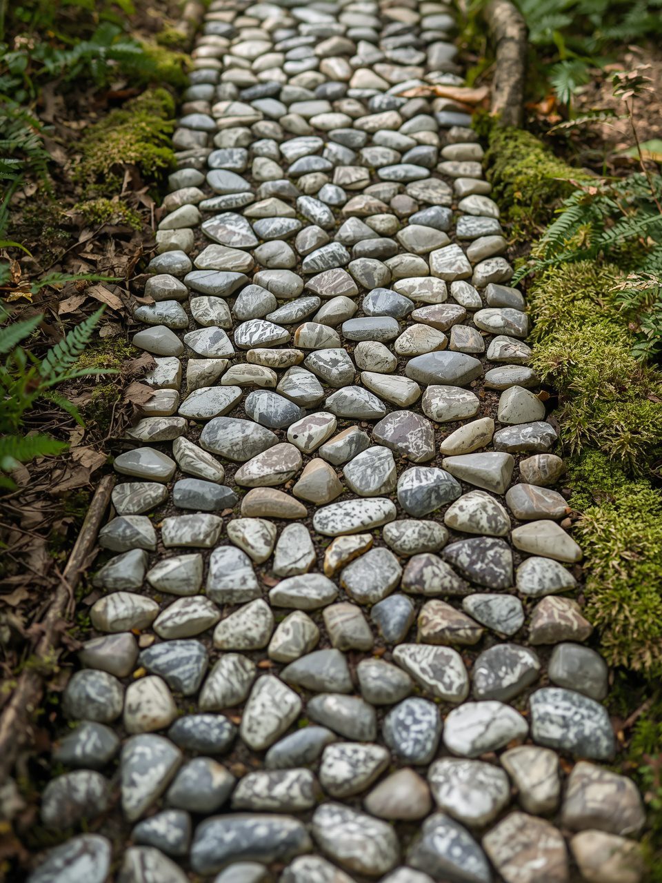 10. Pebble Mosaic Patterns - 15 Magical Woodland Garden Path Ideas To Transform Your Outdoor Space
